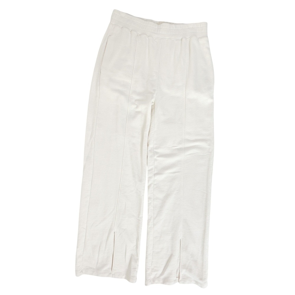 Nation LTD Wide Leg Pintuck Pants Cream Pima Cotton Medium